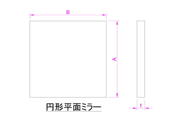 円形平面ミラー